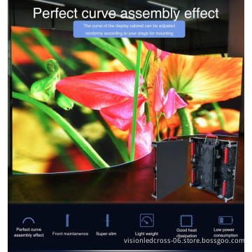 Indoor P3.91 Curved LED Video Wall With Front Maintenance For Audio-visual Advertising